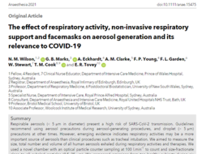 The effect of respiratory activity, ventilatory therapy and facemasks on total aerosol emissions